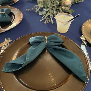 Elegant gold knot napkin rings